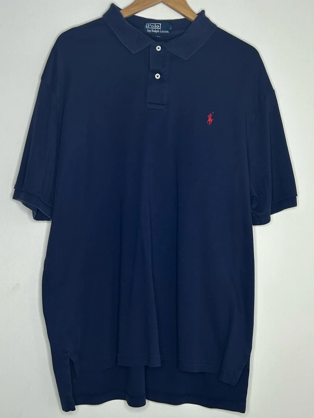 Ralph Lauren Men's Navy Polo with Red Pony Embroidery